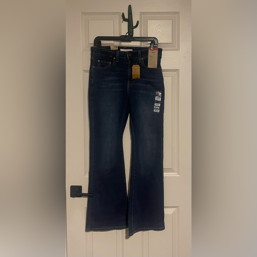 👖Levi’s 726 High Rise Flare Jeans Dark Wash NWT Size 29x30 - Picture 4 of 9